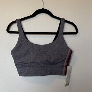 NWT Lululemon Take a Hint Gray Striped Bra